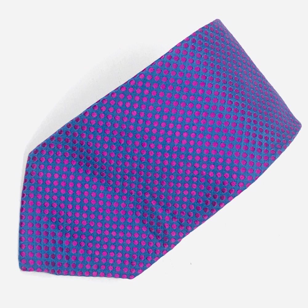 BCBG Attitude Blue with Pink Dots Tie